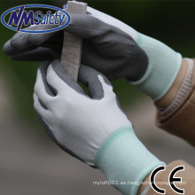 NMSAFETY 13-Gauge PU Coating guantes lavables, sal y pimienta